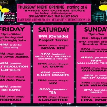 80s in the Park Band line-up from site