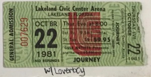 Journey stub 10-22-1981