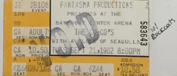 GoGos stub 9-21-1982