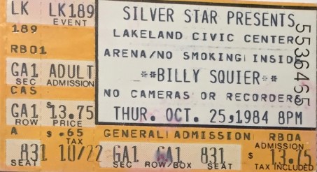 Billy Squier 10-25-1984