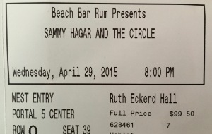 4-29-2015 Sammy Hagar & The Circle